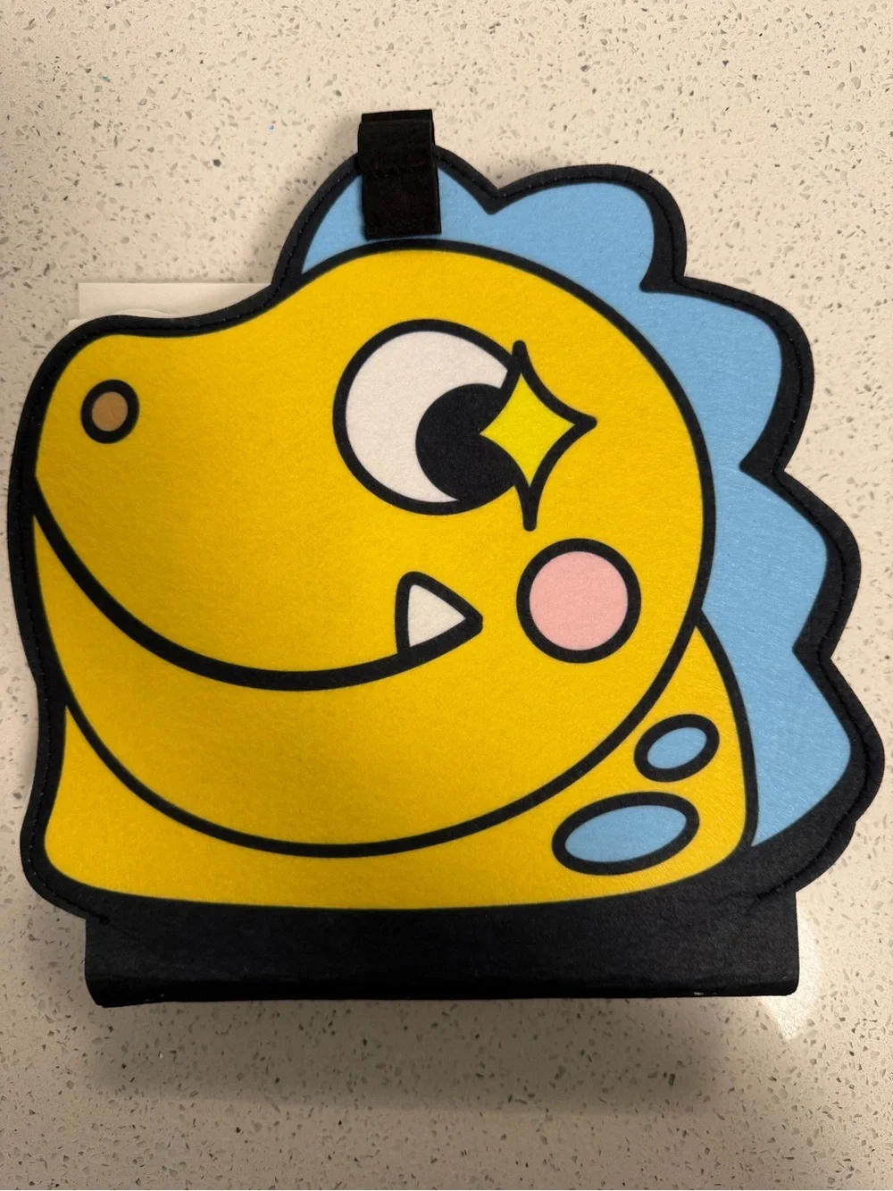 Kids Yellow & Blue Dinosaur Felt Busy Book Approximately 11.4x11.4 inches